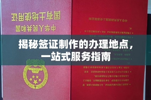 坡头揭秘签证制作的办理地点，一站式服务指南