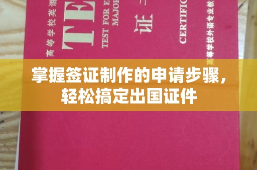 坡头掌握签证制作的申请步骤，轻松搞定出国证件