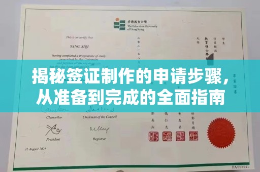 坡头揭秘签证制作的申请步骤，从准备到完成的全面指南