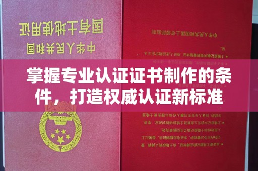 坡头掌握专业认证证书制作的条件，打造权威认证新标准