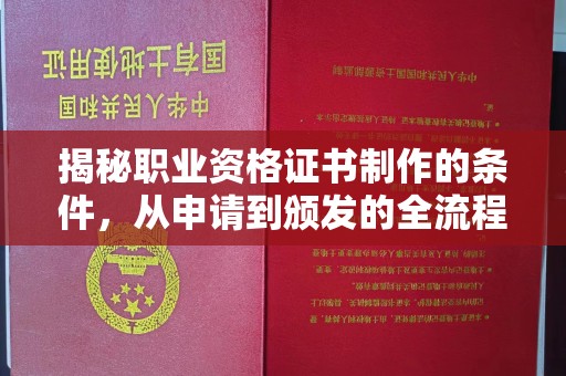 坡头揭秘职业资格证书制作的条件，从申请到颁发的全流程解析